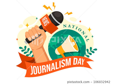 National Journalism Day Vector Illustration to Recognition and Appreciation for the Relentless Efforts of Journalists with Journal Equipments Design National Journalism Day Vector Illustration to Recognition and Appreciation for the Relentless Efforts of Journalists with Journal Equipments Design 106832942