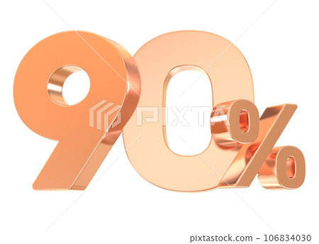 3d rendering of golden discount 3d rendering of golden discount 106834030