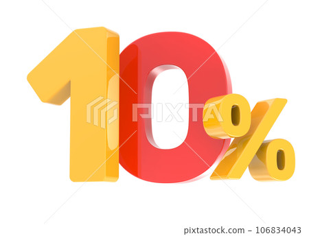 colorful 3d sale text on yellow background 106834043