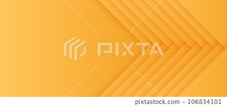Yellow diagonal gradient line pattern background. Abstract weave stripes wallpaper. Subtle geometric universal template. Vector tech orange backdrop for flyer, poster, banner, cover, brochure, booklet 106834101