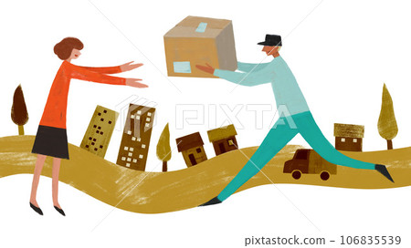 Image illustration of courier service Image illustration of courier service 106835539