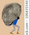 Image illustration of a person carrying a burden 106835540