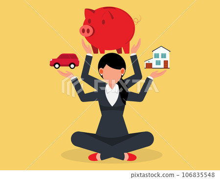 Personal finance management and budget. Decision to buy a car or a house in financial management Personal finance management and budget. Decision to buy a car or a house in financial management 106835548