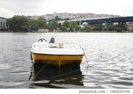 Boat dock on river in istanbul Boat dock on river in istanbul 106836540