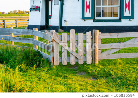 wooden fence at the mill 106836594