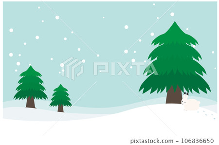 snowy forest background 106836650