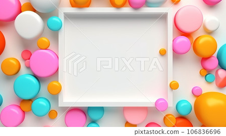 3D清晰可愛幾何背景素材生成ai 106836696