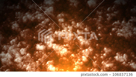 Abstract orange glowing smoke from campfire background Abstract orange glowing smoke from campfire background 106837136