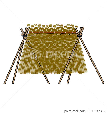 Illustration of dried rice during harvest season - Stock Illustration ...