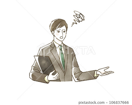 A man in a suit in trouble A man in a suit in trouble 106837666
