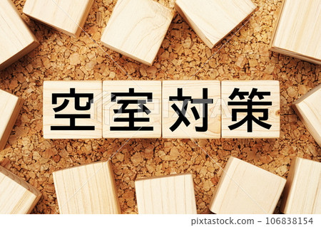 Vacancy measures Wooden cube business term material 106838154