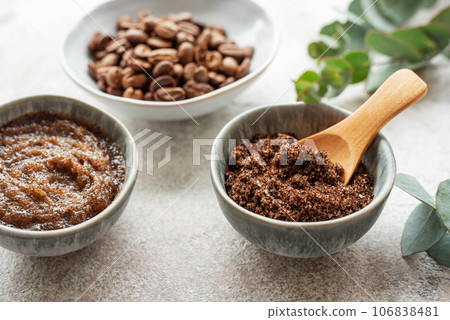 Handmade coffee scrub. Handmade coffee scrub. 106838481