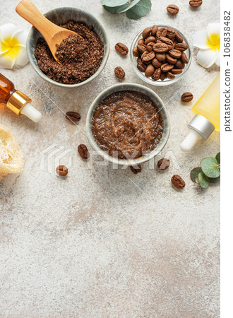 Handmade coffee scrub. Handmade coffee scrub. 106838482