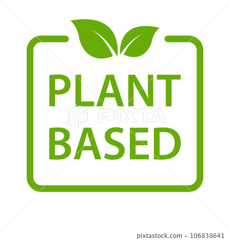 Plant based icon vector healthy food symbol vegan badge, vegetarian sign for your web site design, logo, app, UI.illustration 106838641