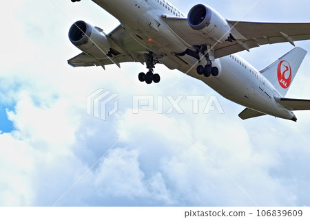 Osaka International Airport Passenger plane JAL takeoff Inagawa bank 106839609