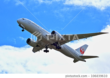 Osaka International Airport Passenger plane JAL takeoff Inagawa bank 106839610