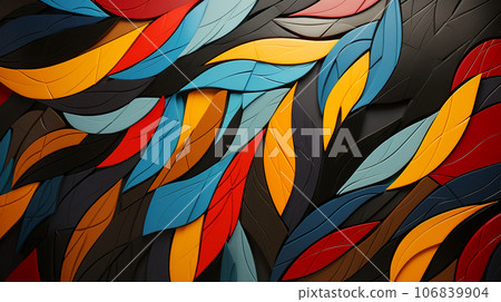 Abstract illustration, colored waves and fancy images, wallpaper, poster, art, postcard Abstract illustration, colored waves and fancy images, wallpaper, poster, art, postcard 106839904