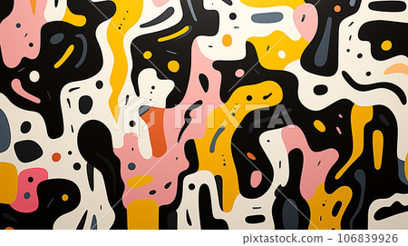 Abstract illustration, colored waves and fancy images, wallpaper, poster, art, postcard Abstract illustration, colored waves and fancy images, wallpaper, poster, art, postcard 106839926