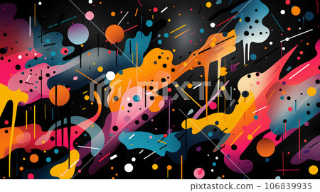 Abstract illustration, colored waves and fancy images, wallpaper, poster, art, postcard Abstract illustration, colored waves and fancy images, wallpaper, poster, art, postcard 106839935