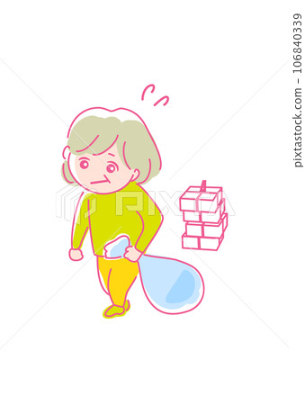 圖庫插圖: 春季大掃除 icon_year-end_elderly 106840339