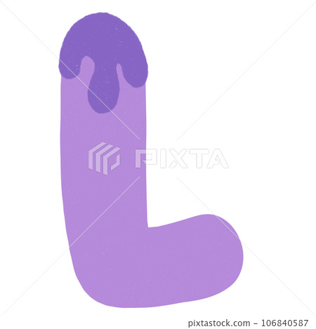 Letter L hand drawn crayons texture Letter L hand drawn crayons texture 106840587
