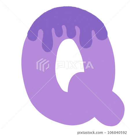 Letter Q hand drawn crayons texture Letter Q hand drawn crayons texture 106840592