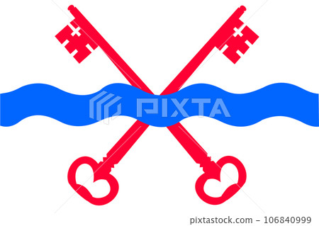 Flag of Leiderdorp Municipality (South Holland or Zuid-Holland province, Kingdom of the Netherlands, Holland) 106840999