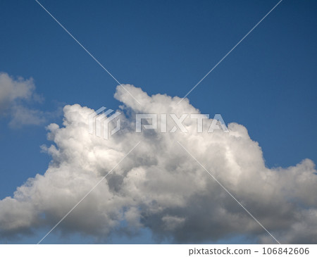 White and grey cumulus clouds background over the blue summer sky background White and grey cumulus clouds background over the blue summer sky background 106842606