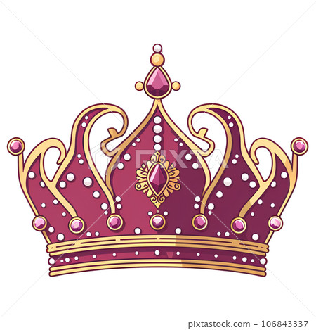 crown, illustration, queen, cartoon, kingdom, king, princess, royal, isolated, icon, design, prince, monarch, symbol, royalty, luxury, jewelry, medieval, element, decoration, gold, emperor, golden, 106843337