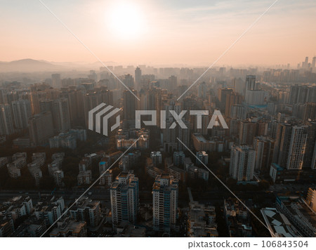 Aerial view of landscape in Guangzhou ,China  106843504