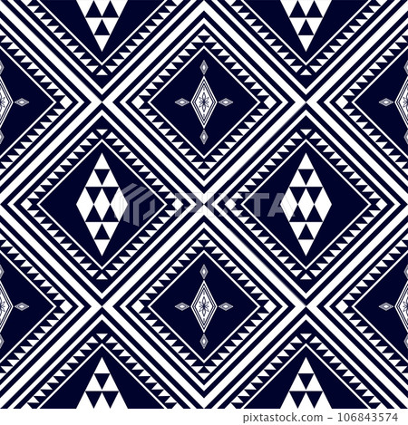 Abstract geometric ethnic seamless pattern background for wrapping, fabric, pillow, clothing, carpet, wallpaper, batik, illustration, print, curtain Abstract geometric ethnic seamless pattern background for wrapping, fabric, pillow, clothing, carpet, wallpaper, batik, illustration, print, curtain 106843574