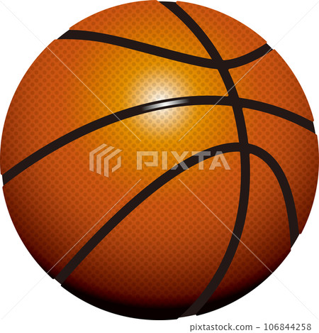Three-dimensional basketball illustration 106844258