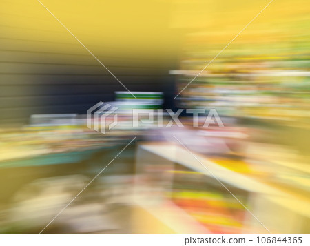 Abstract blurred hardware store aisle with paper seeds bags Abstract blurred hardware store aisle with paper seeds bags 106844365