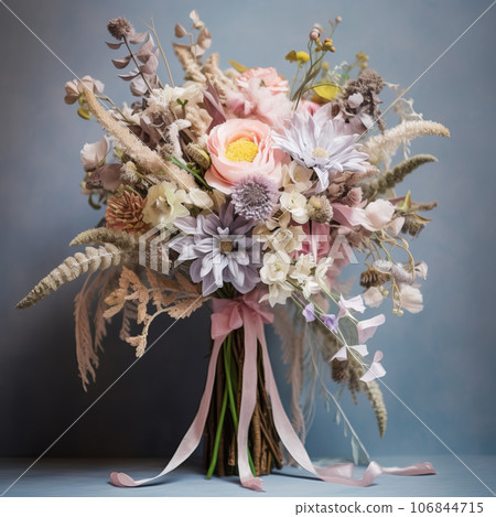 Wedding flowers, bridal bouquet closeup 106844715