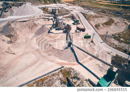 Stone crushing plant aerial view Stone crushing plant aerial view 106845555