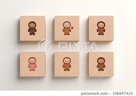 Cork board and child icon (3D pictogram) 106847424