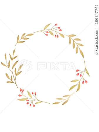 Illustration of autumn plants drawn with colored pencils. Illustration of autumn plants drawn with colored pencils. 106847745