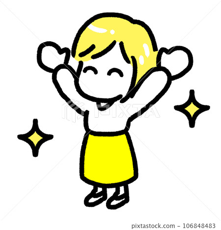一個快樂的迷你變形的woman_color的簡單插圖 106848483