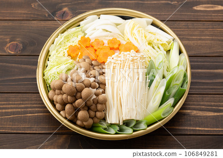 Shabu-shabu hotpot raw vegetable set Shabu-shabu hotpot raw vegetable set 106849281