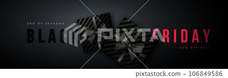 Black Friday Sale dark banner template. Black Friday Sale dark banner template. 106849586