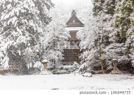 [新潟縣佐渡]白雪皚皚的清水寺冬季版 106849735