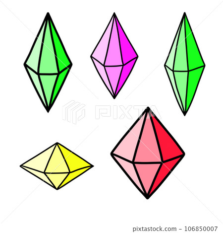 Crystal gem, jewel gemstone. Diamond, brilliant and amethyst jewelry. Shiny geometric luxury mineral rock. Crystal gem, jewel gemstone. Diamond, brilliant and amethyst jewelry. Shiny geometric luxury mineral rock. 106850007