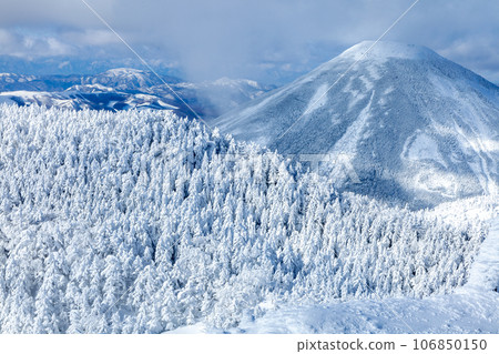 藍天、美麗的霜樹和雪山 4 藍天、美麗的霜樹和雪山 4 106850150