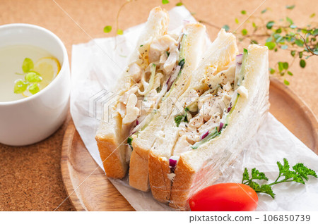沙拉雞肉三明治 106850739