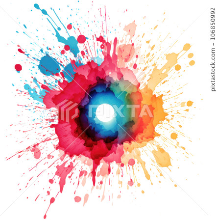 Watercolor paint splash isolated 106850992
