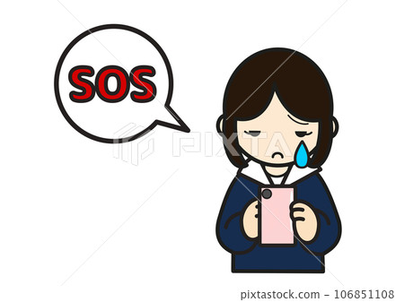 一名女學生的智能手機發出“SOS”信號 一名女學生的智能手機發出“SOS”信號 106851108