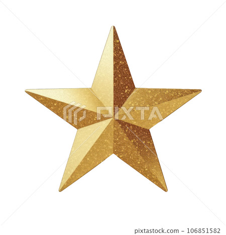 Golden glitter star isolated Golden glitter star isolated 106851582