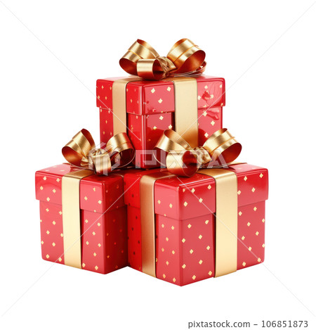 Christmas gift box isolated Christmas gift box isolated 106851873