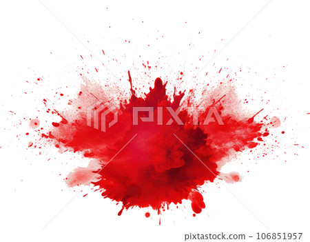 Red powder splash isolated 106851957