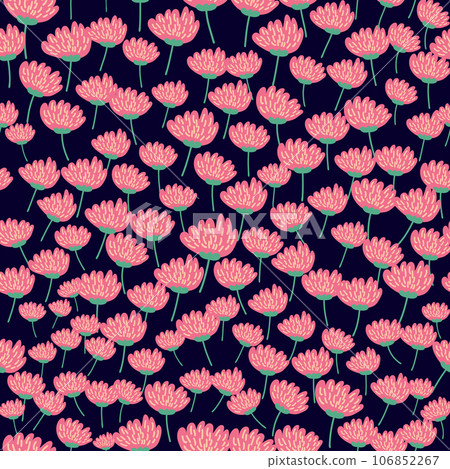 Clover blooming pink seamless pattern. St. Patrick's Day seamless pattern Clover blooming pink seamless pattern. St. Patrick's Day seamless pattern 106852267